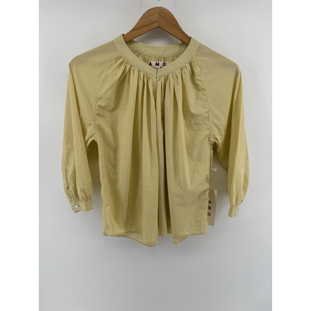 NWT AMO Maria Shirt Sz S Flowy Peasant Dainty Boho Flirty Festival MSRP $248